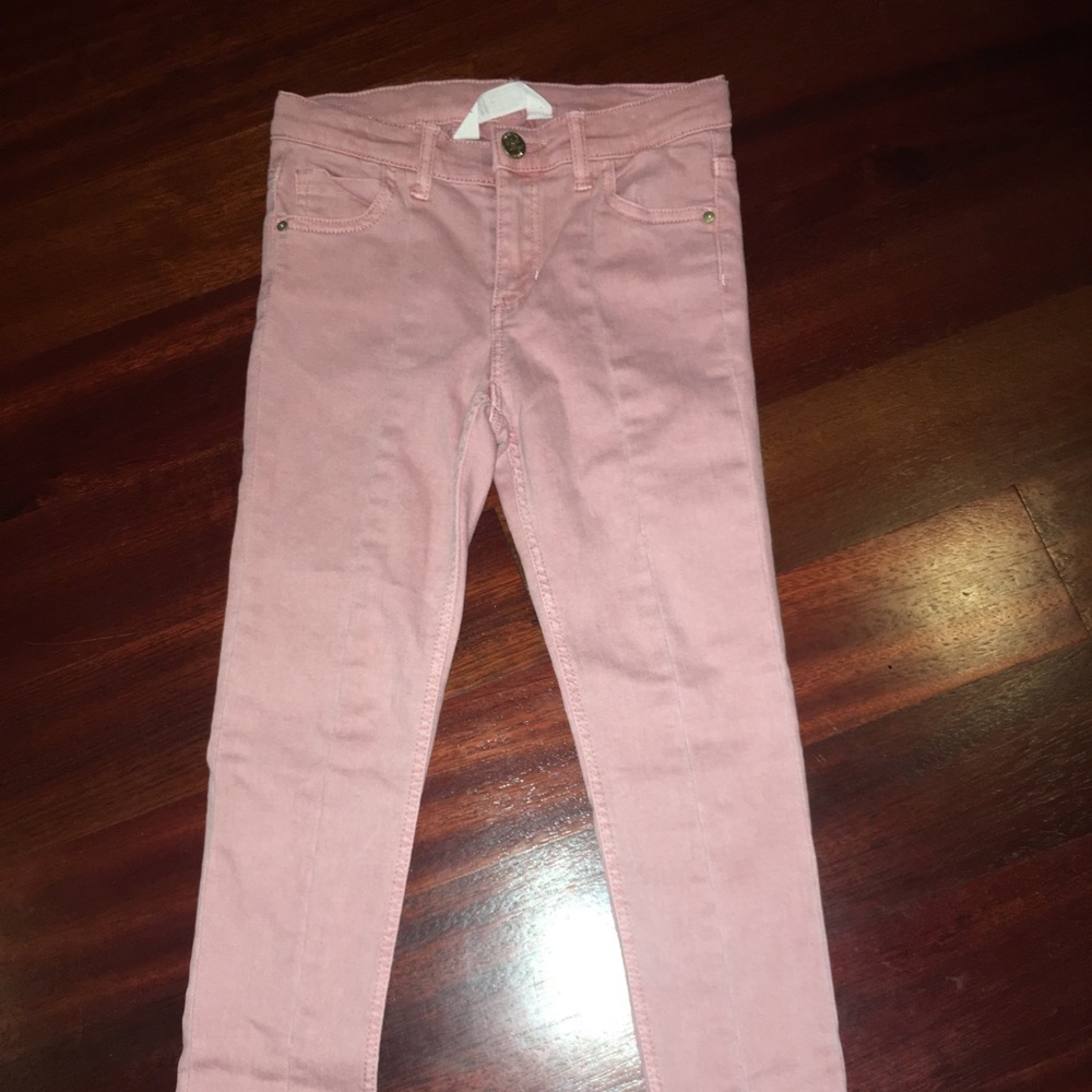 Girls Youth size 7-8 H&M pink stretch moto jeans!